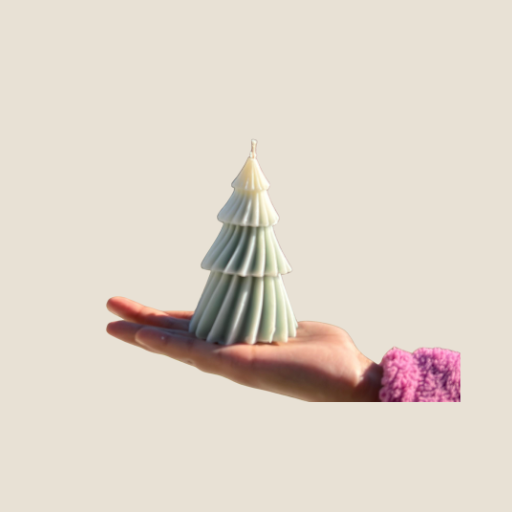 Christmas Tree Candle gradient green-white