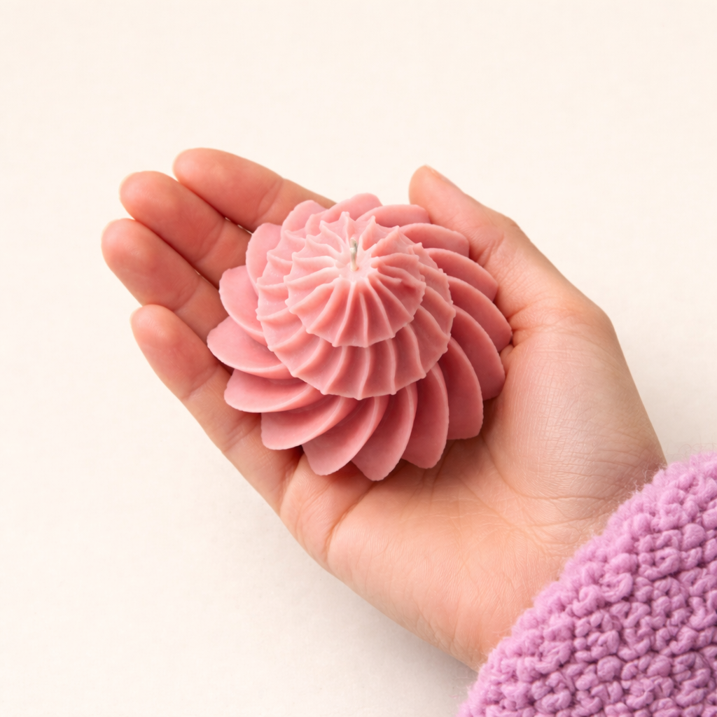 Christmas Tree Candle peach