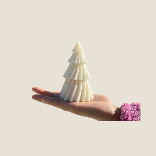 Christmas Tree Candle white